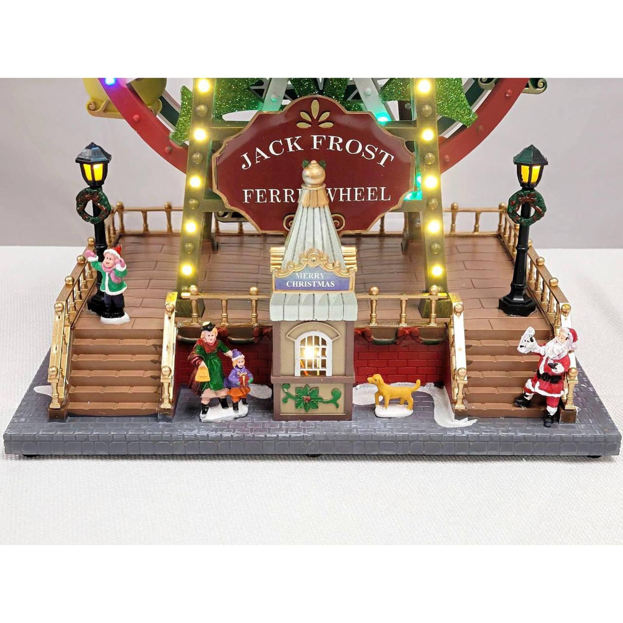 Wizardi 13" Lighted Musical Christmas Ferris Wheel with Motion